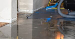 cleaning up water damage